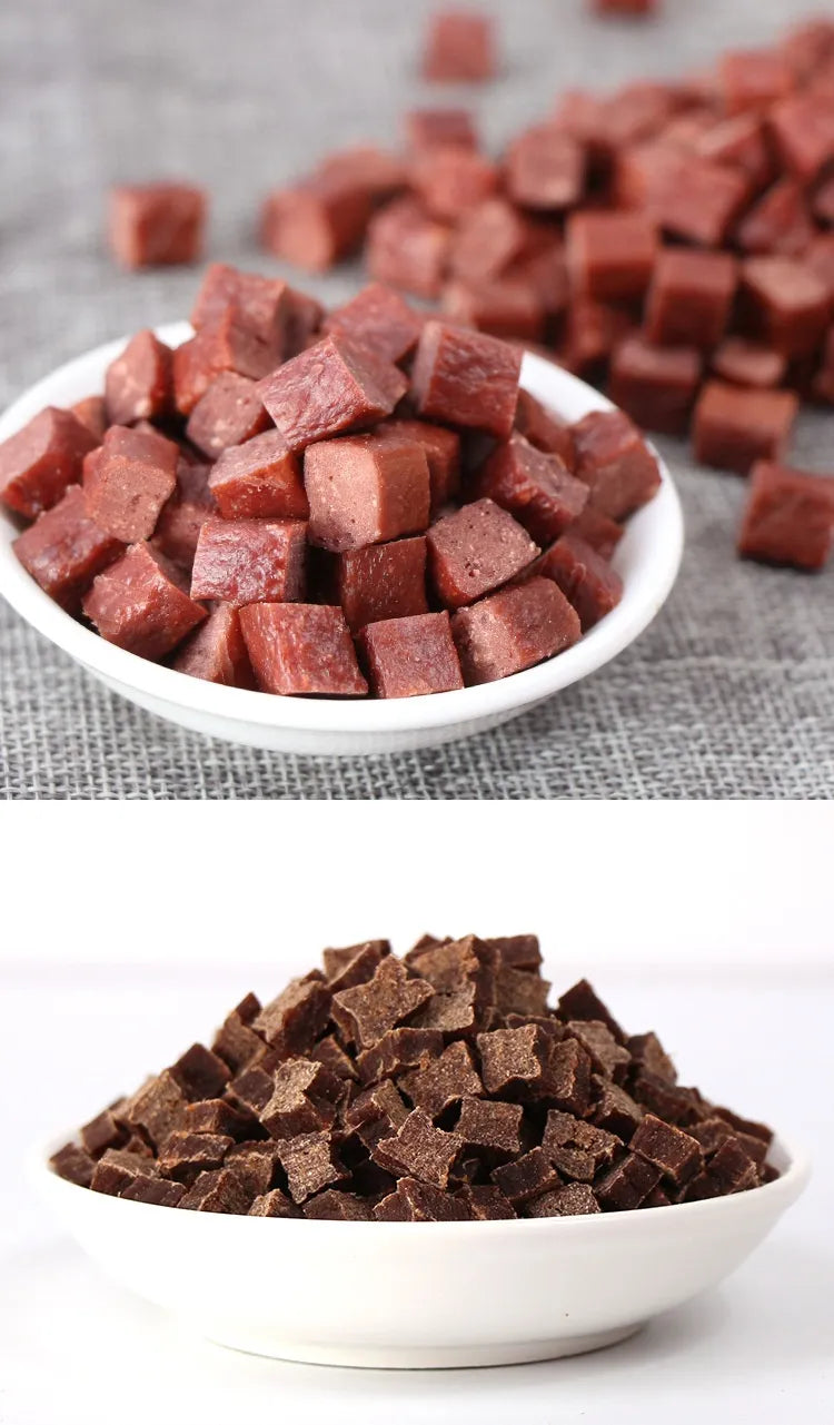 Dried Beef Cubes Dog Treats