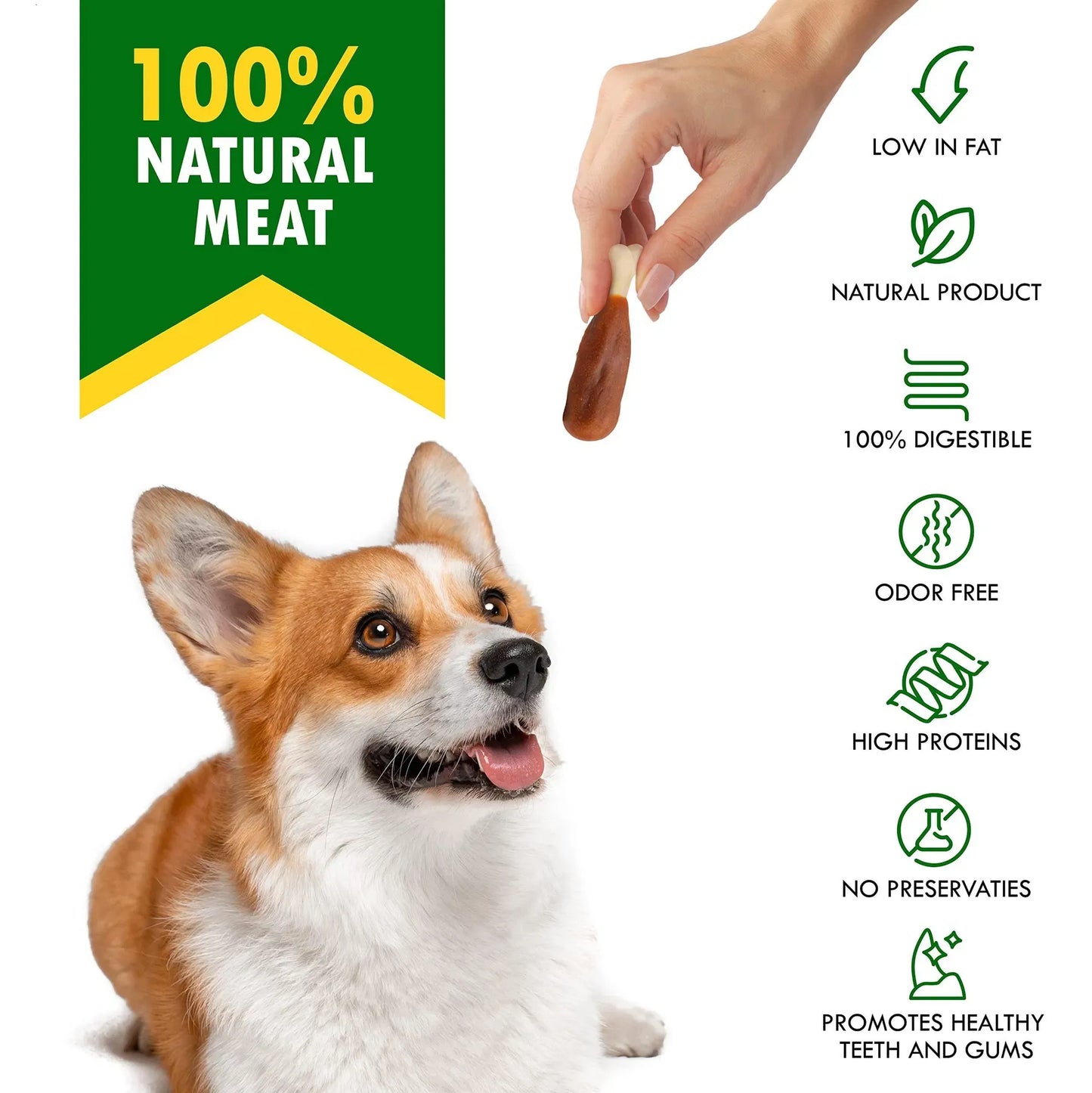 Dog Calcium Chicken Rawhide-Free Chews