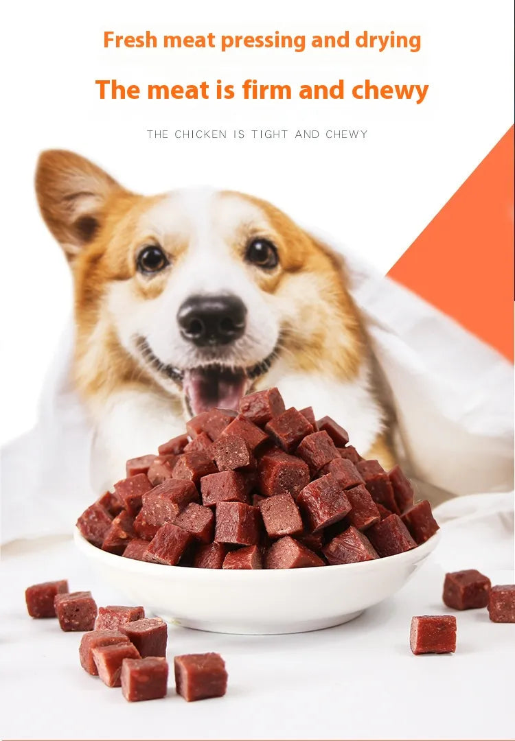 Dried Beef Cubes Dog Treats